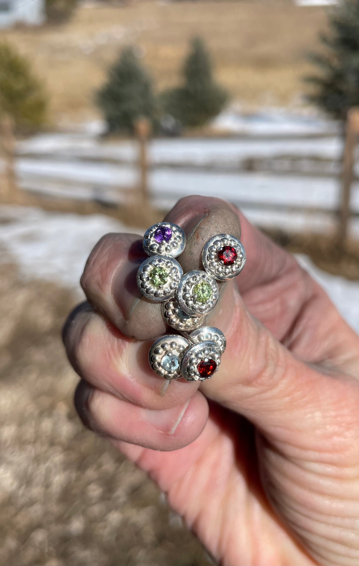 Beaded Halo Studs