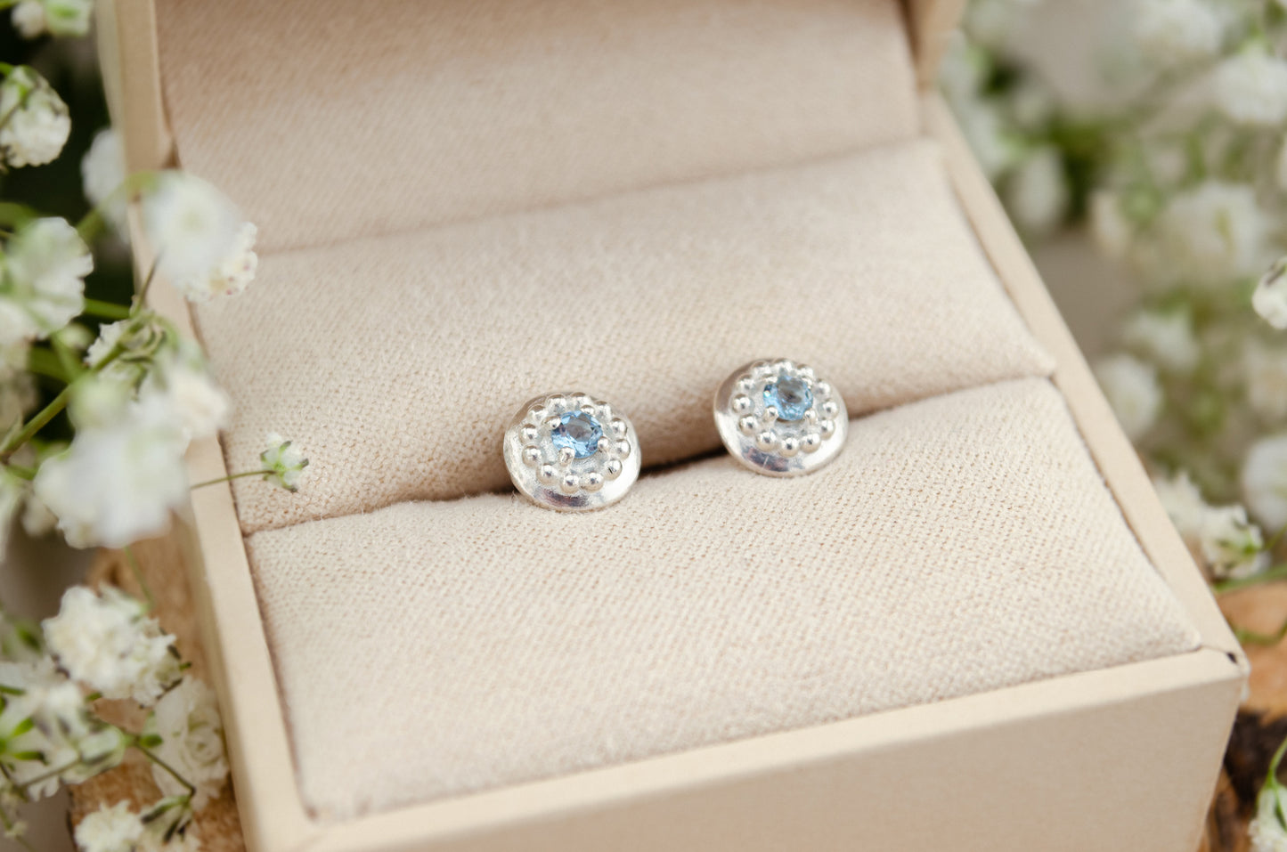 Beaded Halo Studs