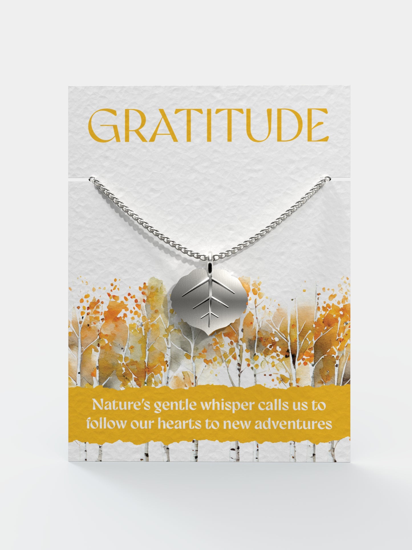 GRATITUDE - Aspen Leaf Necklace