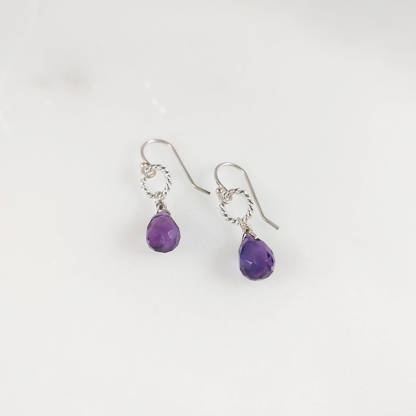 Amethyst Briolette Earrings