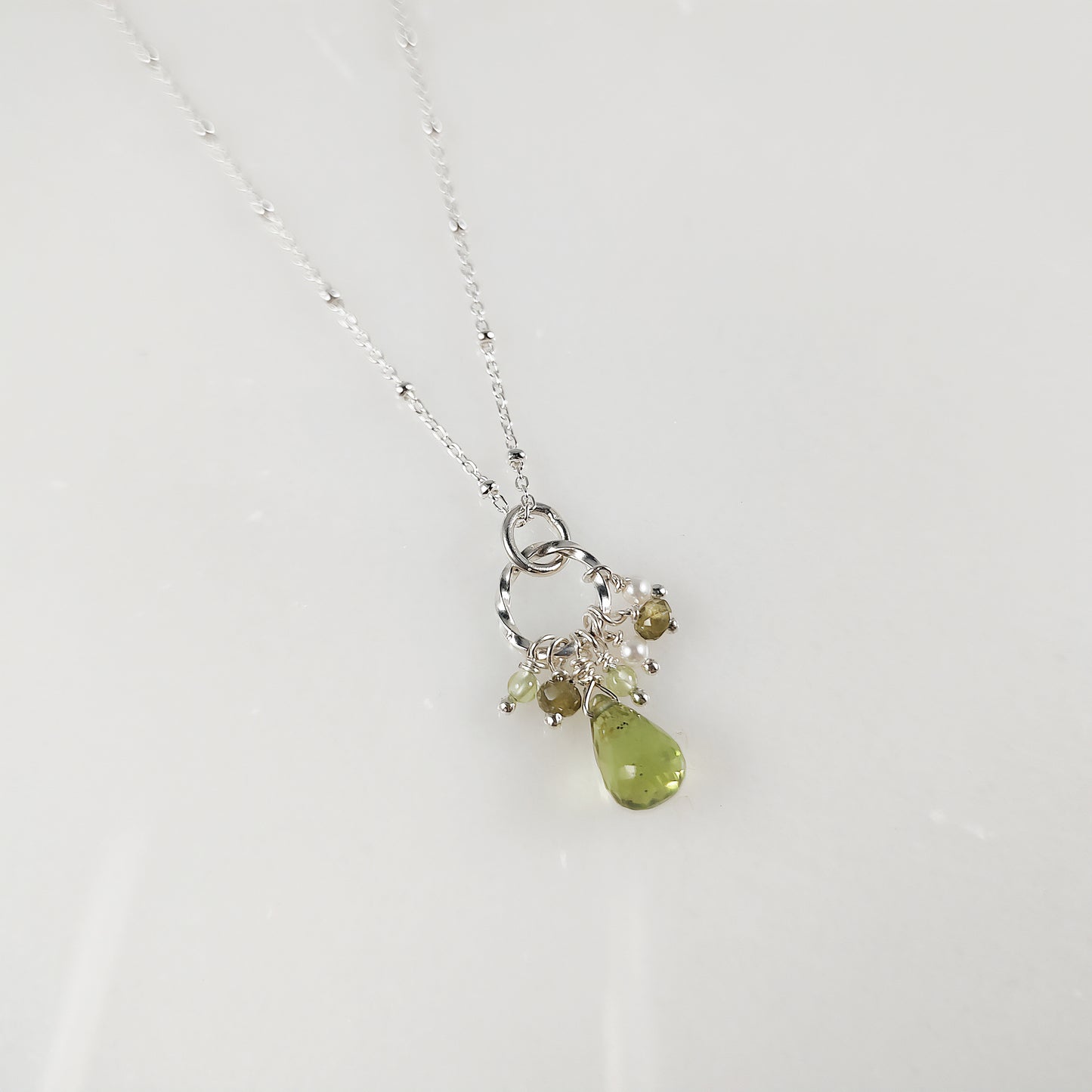 Peridot Cluster Necklace