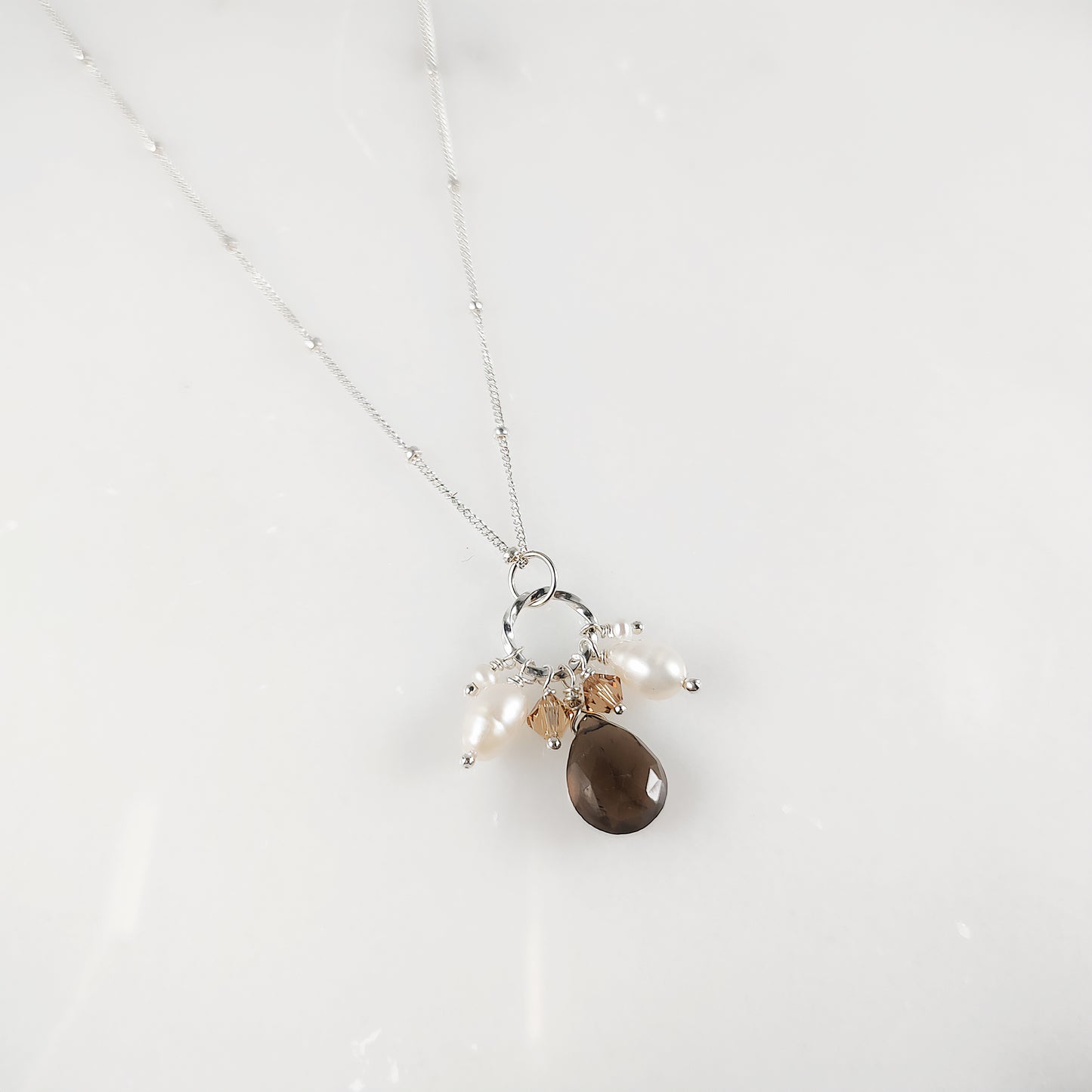 Smoky Quartz Cluster Necklace