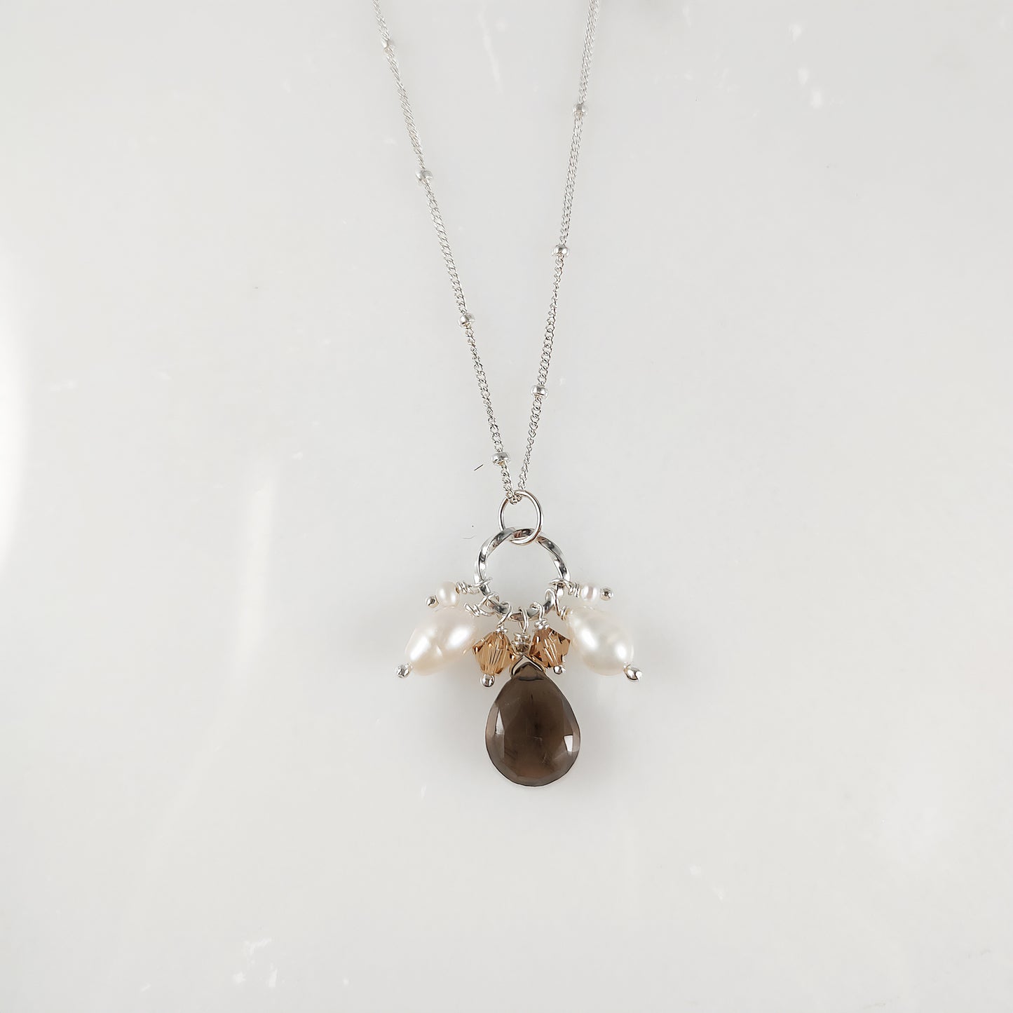 Smoky Quartz Cluster Necklace