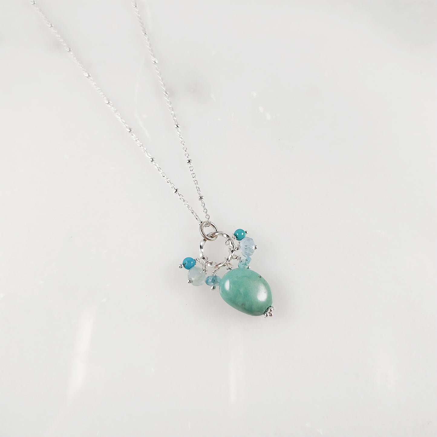 Turquoise Cluster Necklace