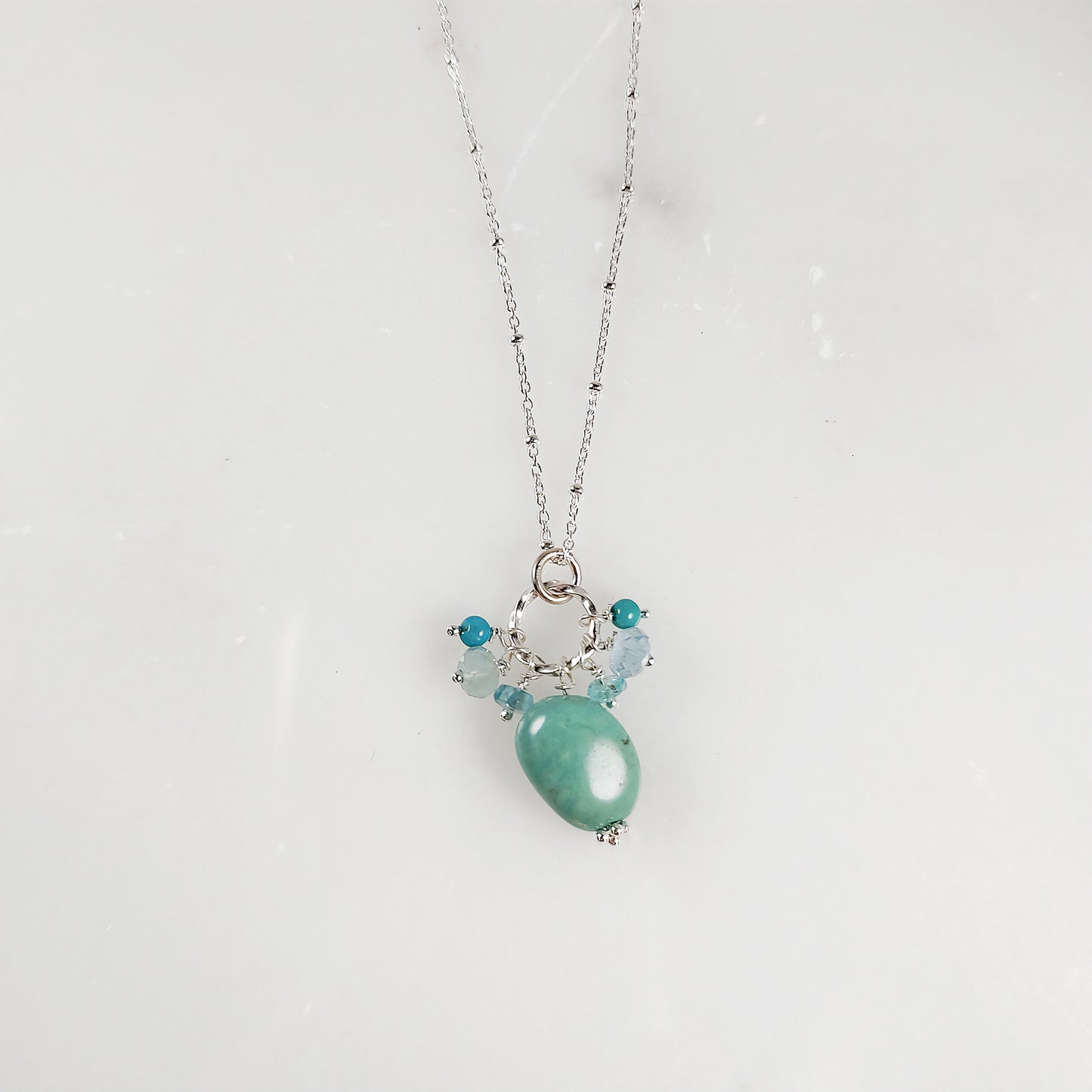 Turquoise Cluster Necklace