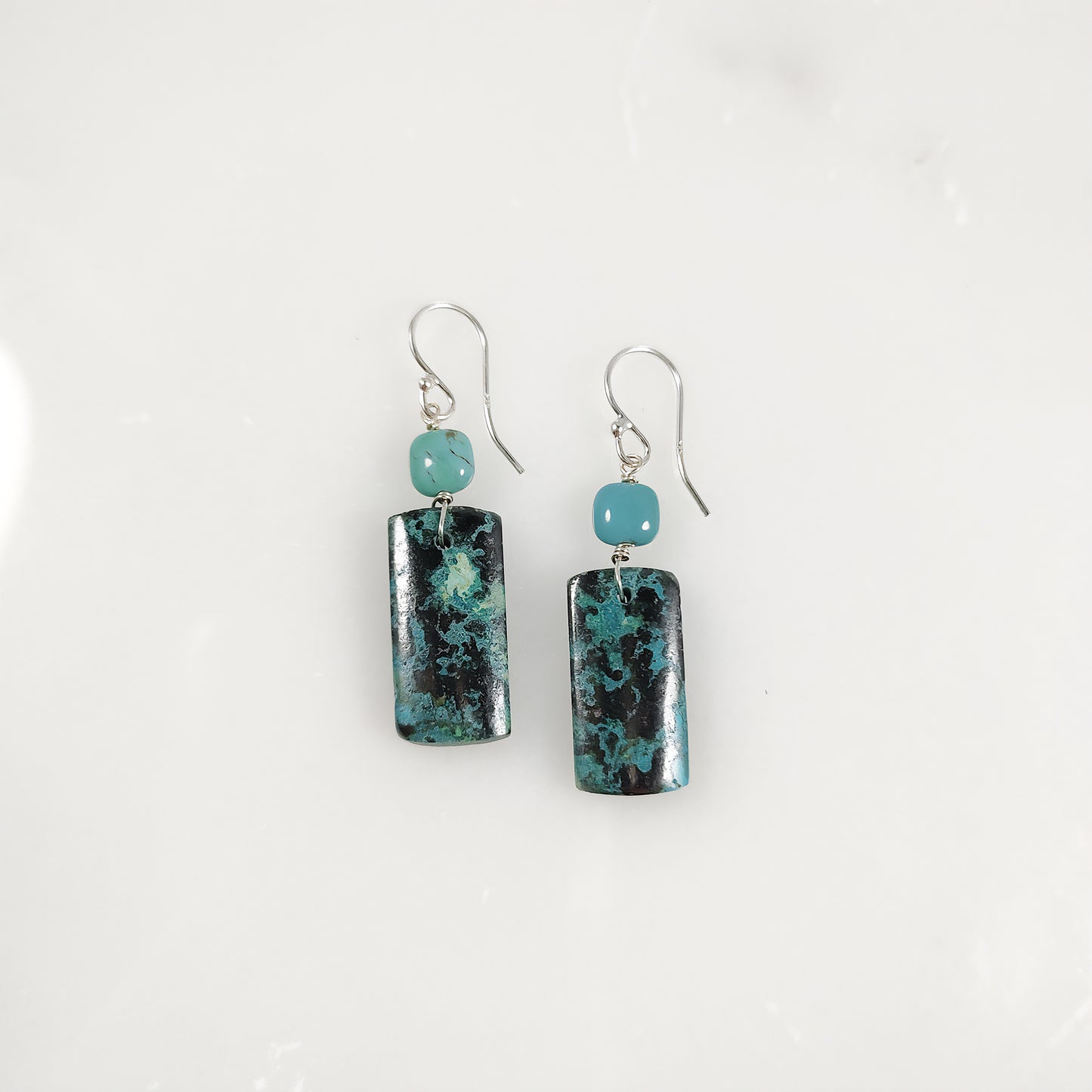 Blue Shattuckite Earrings