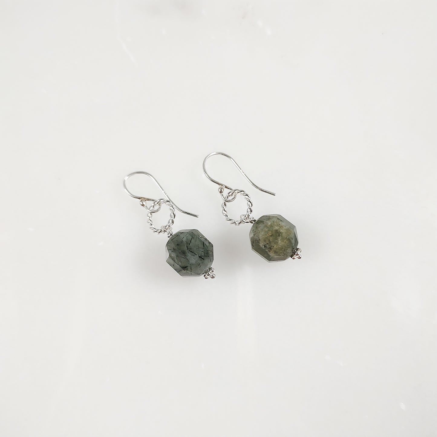 Large Labradorite Drop Earrings