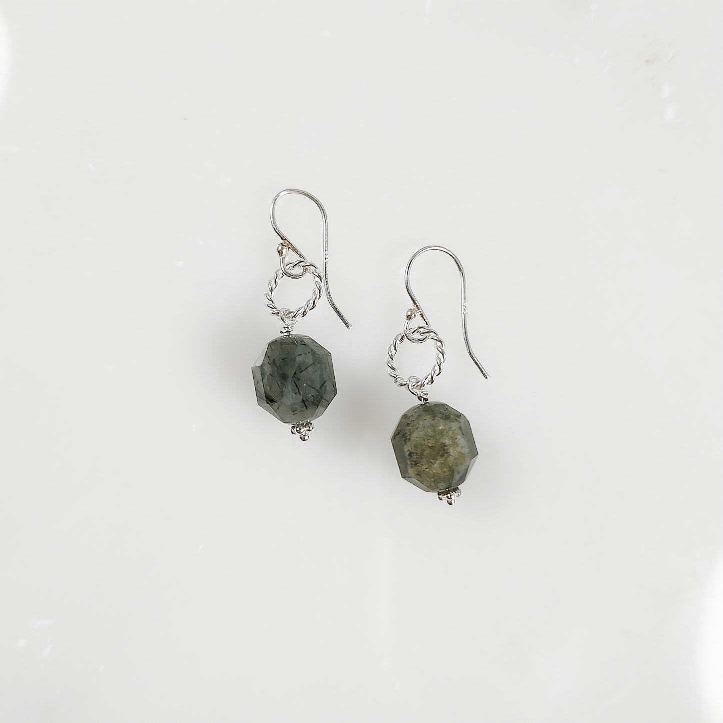 Large Labradorite Drop Earrings