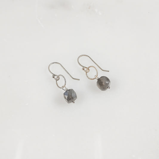 Small Labradorite Drop Earrings