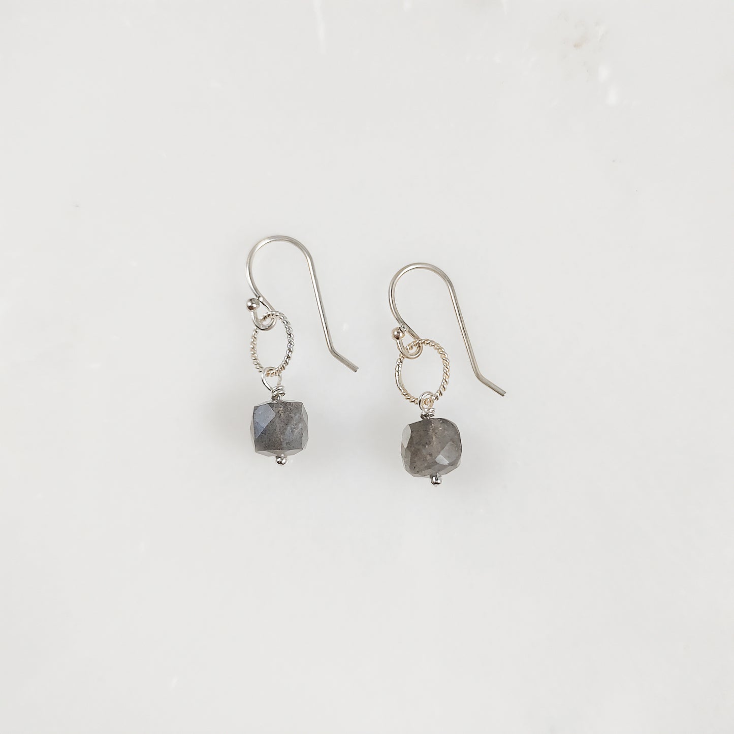 Small Labradorite Drop Earrings