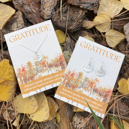 GRATITUDE - Aspen Leaf Earrings