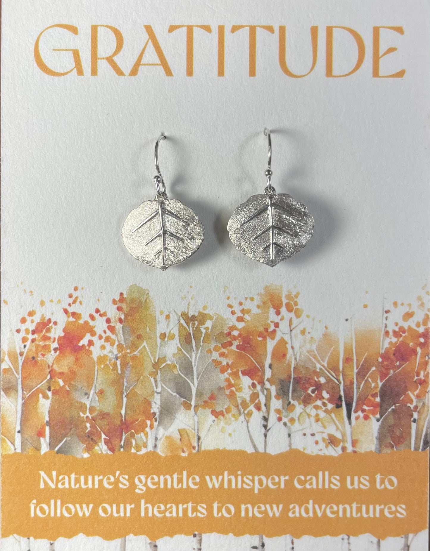 GRATITUDE - Aspen Leaf Earrings