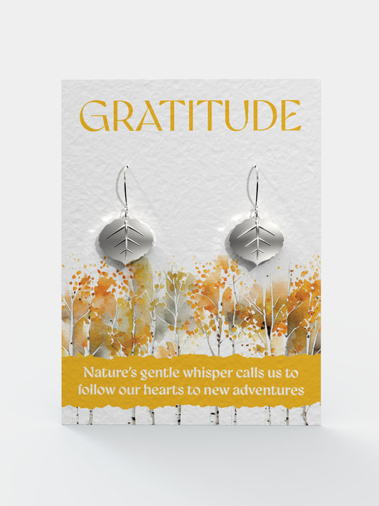 GRATITUDE - Aspen Leaf Earrings