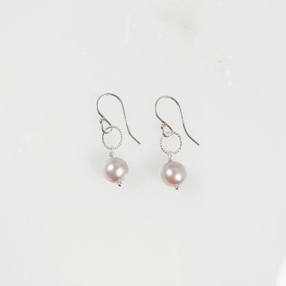 Sterling Silver and Pearl Drop Earrings