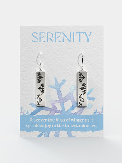 SERENITY - Snowflake Bar Earrings