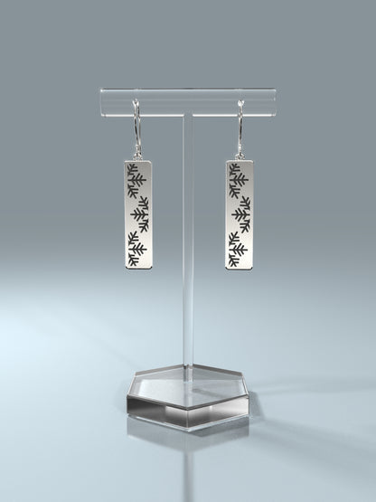 SERENITY - Snowflake Bar Earrings