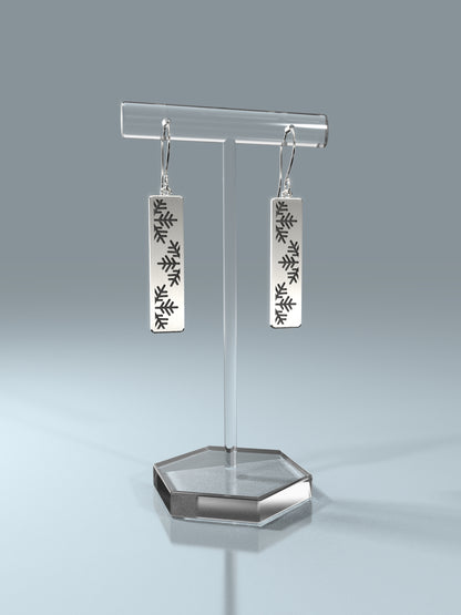 SERENITY - Snowflake Bar Earrings