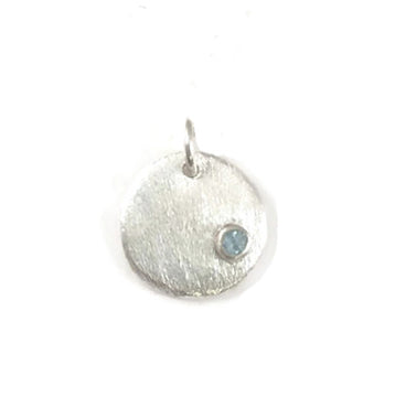 Sterling Birthstone Circle only - No chain